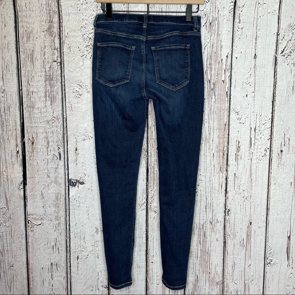 Banana Republic Denim Mid-Rise Skinny Jeans Dark Wash Size 26 with 27” Inseam - Picture 5 of 14